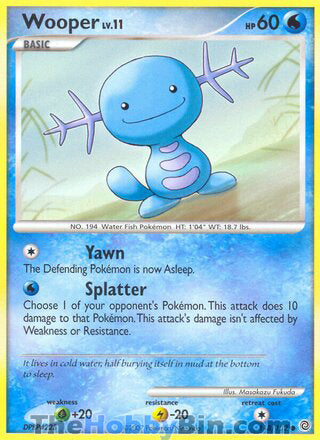 Wooper #118/132 Common - Secret Wonders Pokemon card