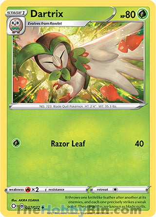 0007 Dartrix Uncommon Shining Fates
