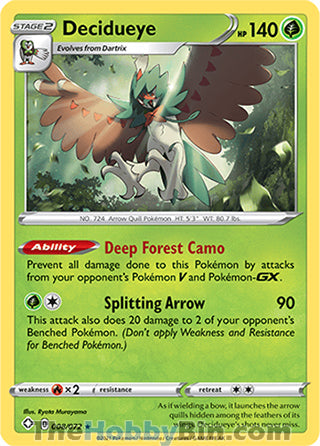 Decidueye Shining Fates Holo Rare #008/072