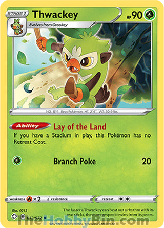0012 Thwackey Uncommon Shining Fates