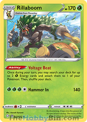 0013 Rillaboom Holo Rare Shining Fates