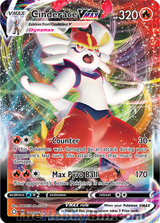 0019 Cinderace VMAX Ultra Rare Shining Fates