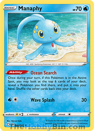 Manaphy #024/072 Rare - Shining Fates Pokemon card