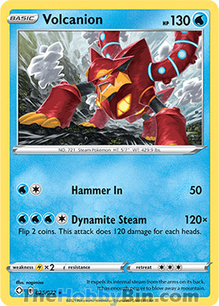 Volcanion #025/072 Rare - Shining Fates Pokemon card