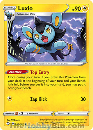 Luxio Shining Fates Uncommon #032/072