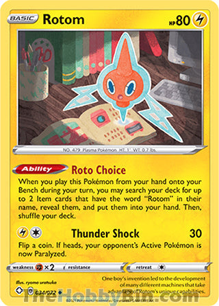 Rotom Shining Fates Uncommon #034/072