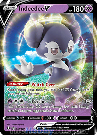 Indeedee V #039/072 Ultra Rare - Shining Fates Pokemon card