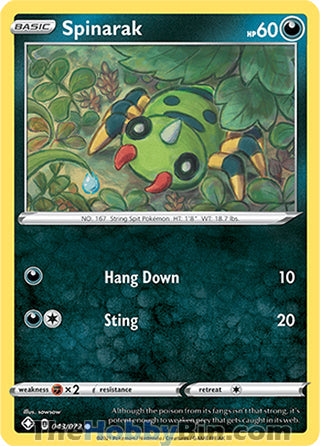 0043 Spinarak Common Shining Fates
