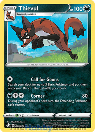 0048 Thievul Holo Rare Shining Fates