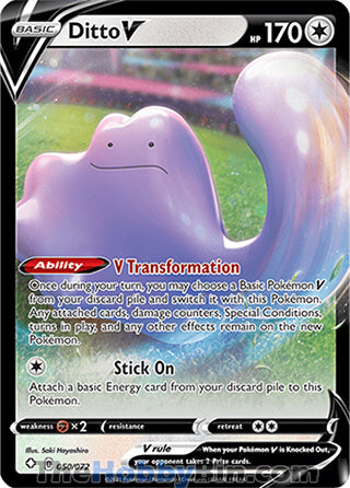 Ditto V #050/072 Ultra Rare - Shining Fates Pokemon card