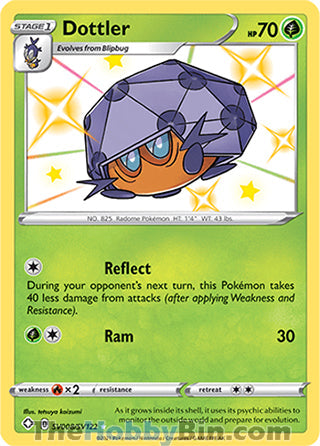 Dottler #SV008/SV122 Shiny Holo Rare - Shining Fates Pokemon card