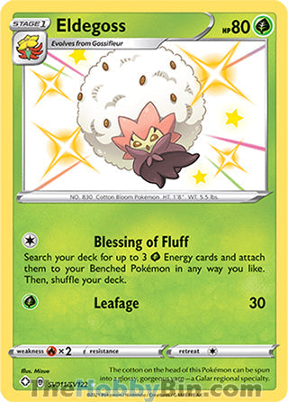 Eldegoss #SV011/SV122 Shiny Holo Rare - Shining Fates Pokemon card