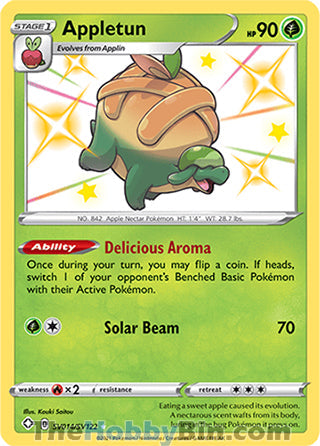 Appletun #SV014/SV122 Shiny Holo Rare - Shining Fates Pokemon card