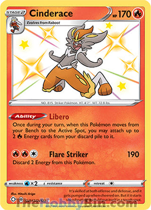 SV017 Cinderace Shiny Holo Rare Shining Fates