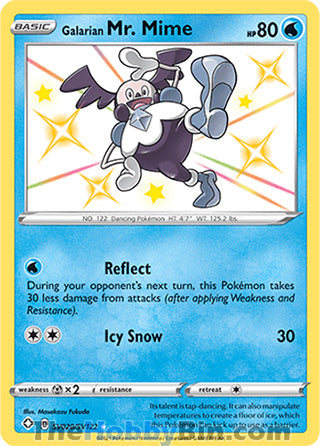 Galarian Mr. Mime Shining Fates Shiny Holo Rare #SV020/SV122