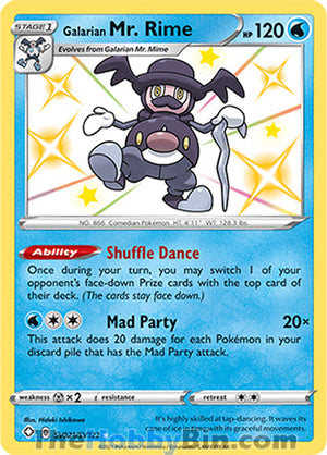 SV021 Galarian Mr. Rime Shiny Holo Rare Shining Fates