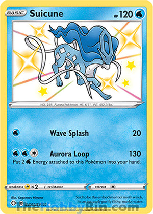 SV022 Suicune Shiny Holo Rare Shining Fates