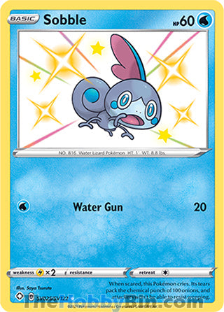 Sobble #SV025/SV122 Shiny Holo Rare - Shining Fates Pokemon card