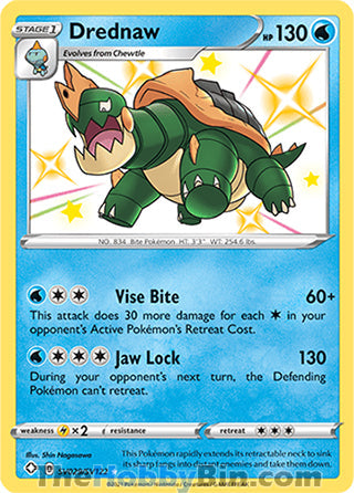 Drednaw #SV029/SV122 Shiny Holo Rare - Shining Fates Pokemon card