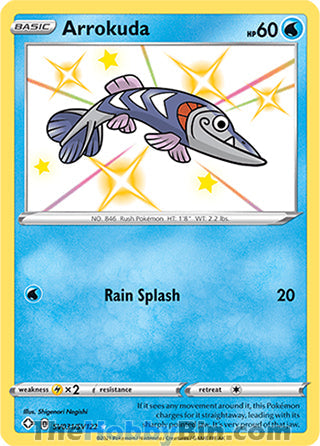 Arrokuda #SV031/SV122 Shiny Holo Rare - Shining Fates Pokemon card
