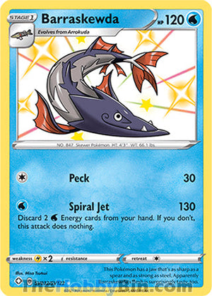 SV032 Barraskewda Shiny Holo Rare Shining Fates