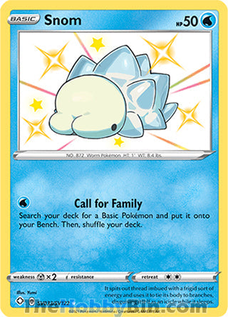 Snom #SV033/SV122 Shiny Holo Rare - Shining Fates Pokemon card