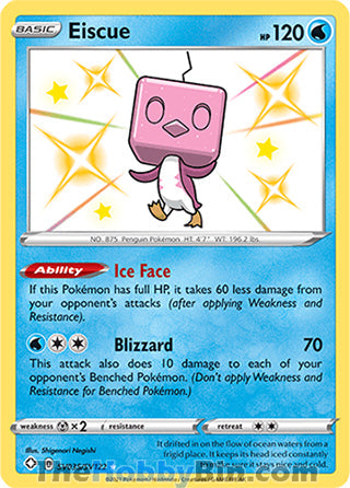 Eiscue #SV035/SV122 Shiny Holo Rare - Shining Fates Pokemon card