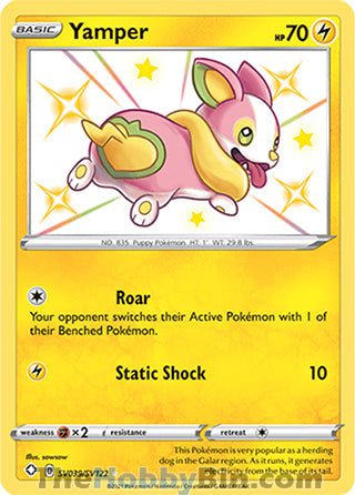 Yamper #SV039/SV122 Shiny Holo Rare - Shining Fates Pokemon card