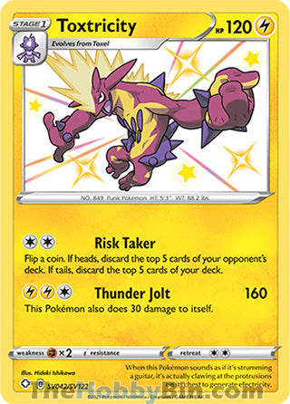 Toxtricity #SV042/SV122 Shiny Holo Rare - Shining Fates Pokemon card