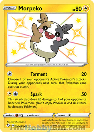 Morpeko #SV044/SV122 Shiny Holo Rare - Shining Fates Pokemon card