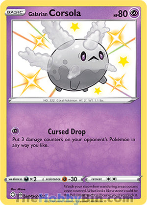 SV049 Galarian Corsola Shiny Holo Rare Shining Fates
