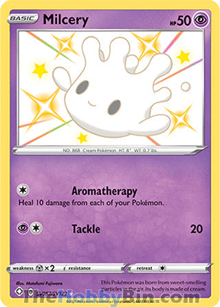 Milcery #SV057/SV122 Shiny Holo Rare - Shining Fates Pokemon card