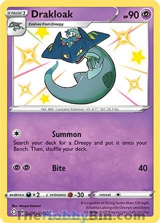 Drakloak #SV061/SV122 Shiny Holo Rare - Shining Fates Pokemon card