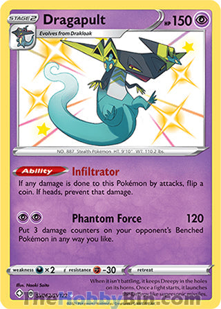 Dragapult #SV062/SV122 Shiny Holo Rare - Shining Fates Pokemon card