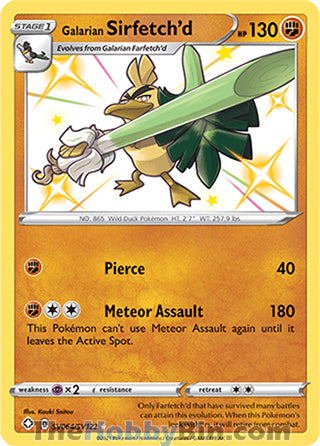Galarian Sirfetch'd #SV064/SV122 Shiny Holo Rare - Shining Fates Pokemon card