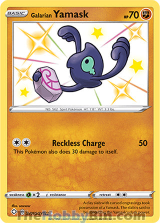 Galarian Yamask #SV065/SV122 Shiny Holo Rare - Shining Fates Pokemon card
