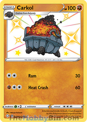 SV068 Carkol Shiny Holo Rare Shining Fates
