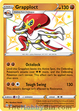 Grapploct #SV073/SV122 Shiny Holo Rare - Shining Fates Pokemon card