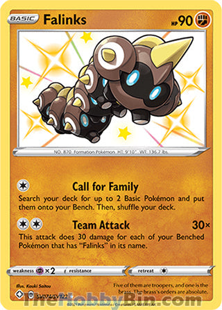 Falinks #SV074/SV122 Shiny Holo Rare - Shining Fates Pokemon card