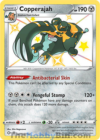 Copperajah #SV091/SV122 Shiny Holo Rare - Shining Fates Pokemon card