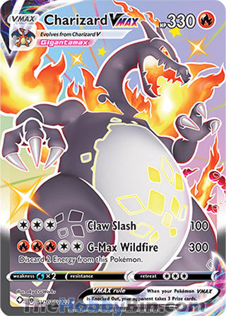 Charizard VMAX #SV107/SV122 Shiny Holo Rare - Shining Fates Pokemon card