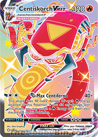 Centiskorch VMAX #SV109/SV122 Shiny Holo Rare - Shining Fates Pokemon card