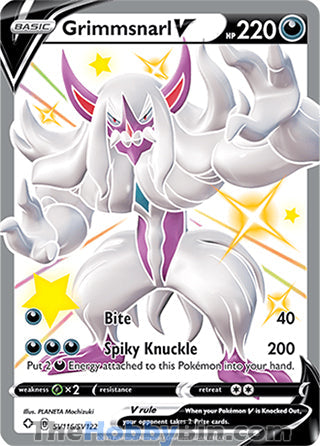 Grimmsnarl V #SV116/SV122 Shiny Holo Rare - Shining Fates Pokemon card