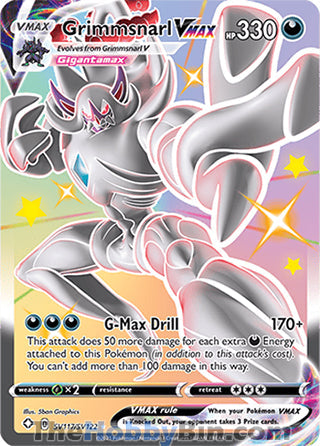 Grimmsnarl VMAX #SV117/SV122 Shiny Holo Rare - Shining Fates Pokemon card
