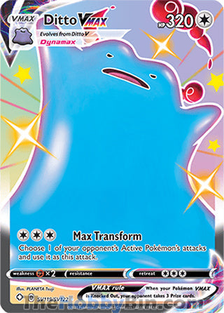 Ditto VMAX Shining Fates Shiny Holo Rare #SV119/SV122