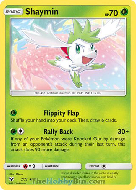 Shaymin Shining Legends Holo Rare #7/73