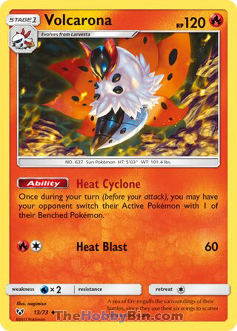 Volcarona #13/73 Uncommon - Shining Legends Pokemon card
