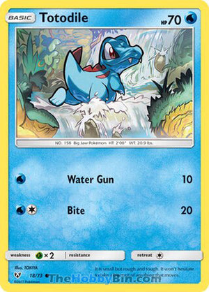 0018 Totodile Common Shining Legends