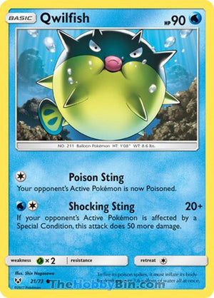 0021 Qwilfish Common Shining Legends