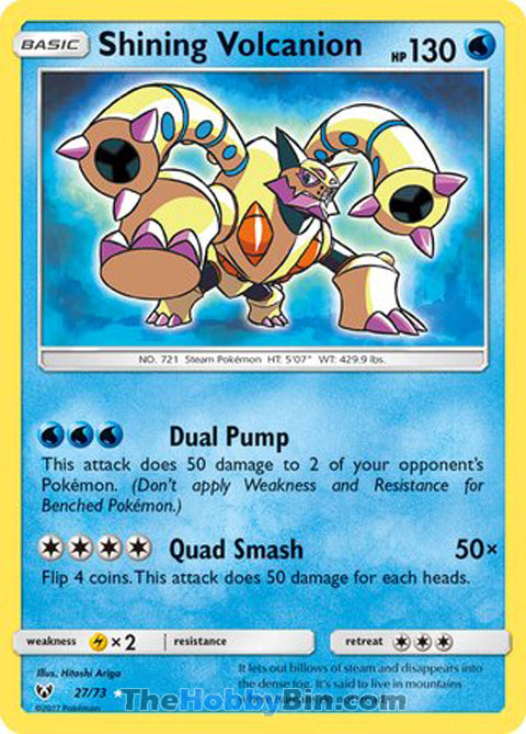 0027 Shining Volcanion Shiny Holo Rare Shining Legends